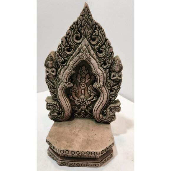 Southeastern Asian Sandstone Chofa or Kala Shrine 9" Tall by 6" Wide - Picture 1 of 13